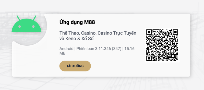 người chơi quét mã qr tải ứng dụng m88 cho android