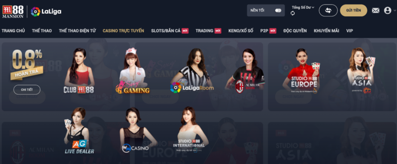 truy cập vào trang casino m88