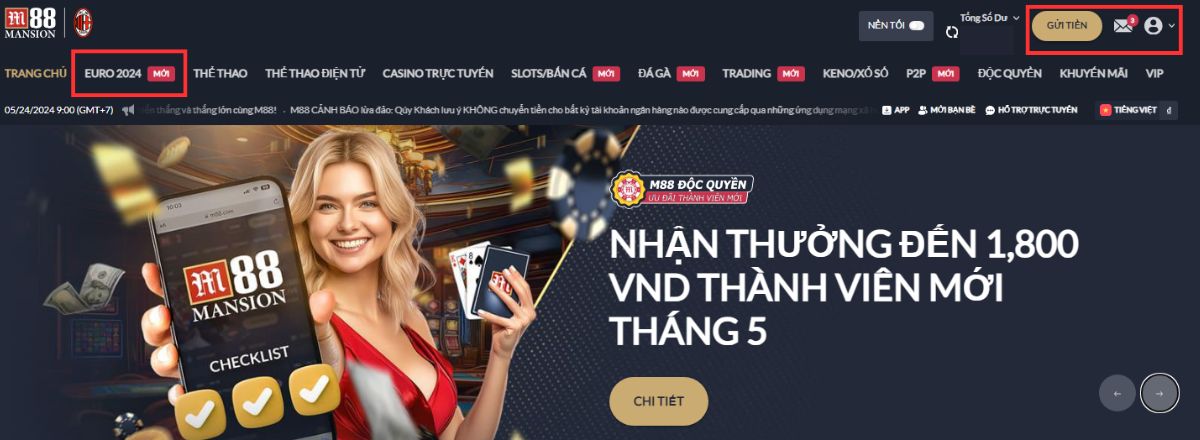 truy cập vào trang cá độ euro m88